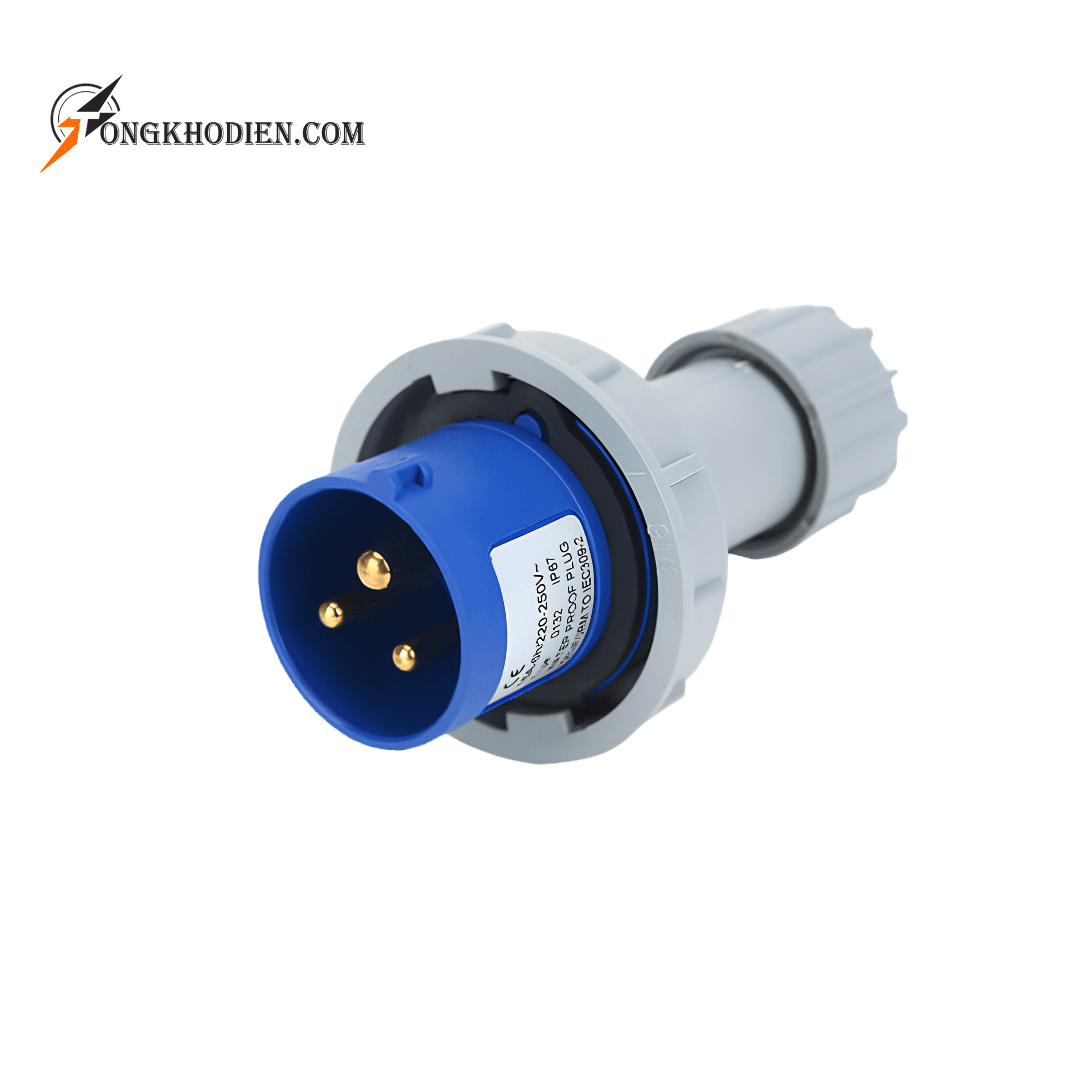 Phích cắm công nghiệp 32A 3 chấu 220V IP67 Phích cắm công nghiệp 32A 3 chấu 220V IP67