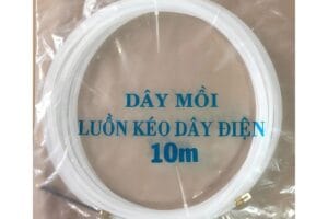 Dây Mồi Luồn Dây Điện 10 Mét Dẻo Bền Dễ Luồn 3 Dây mồi luồn dây điện 10 mét làm từ nhựa cao cấp dẻo bền, chống gập tốt, hỗ trợ luồn dây nhanh qua các hệ thống ống điện âm tường và nhiều góc cua. Đầu dẫn hợp kim linh hoạt giúp thao tác dễ dàng, tiết kiệm thời gian thi công cho thợ điện.