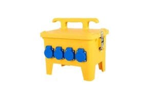 Hộp cấp nguồn di động 8 ổ đa năng TV H12 tích hợp aptomat 3 pha 32A, cấp điện an toàn cho công trình và nhà xưởng.