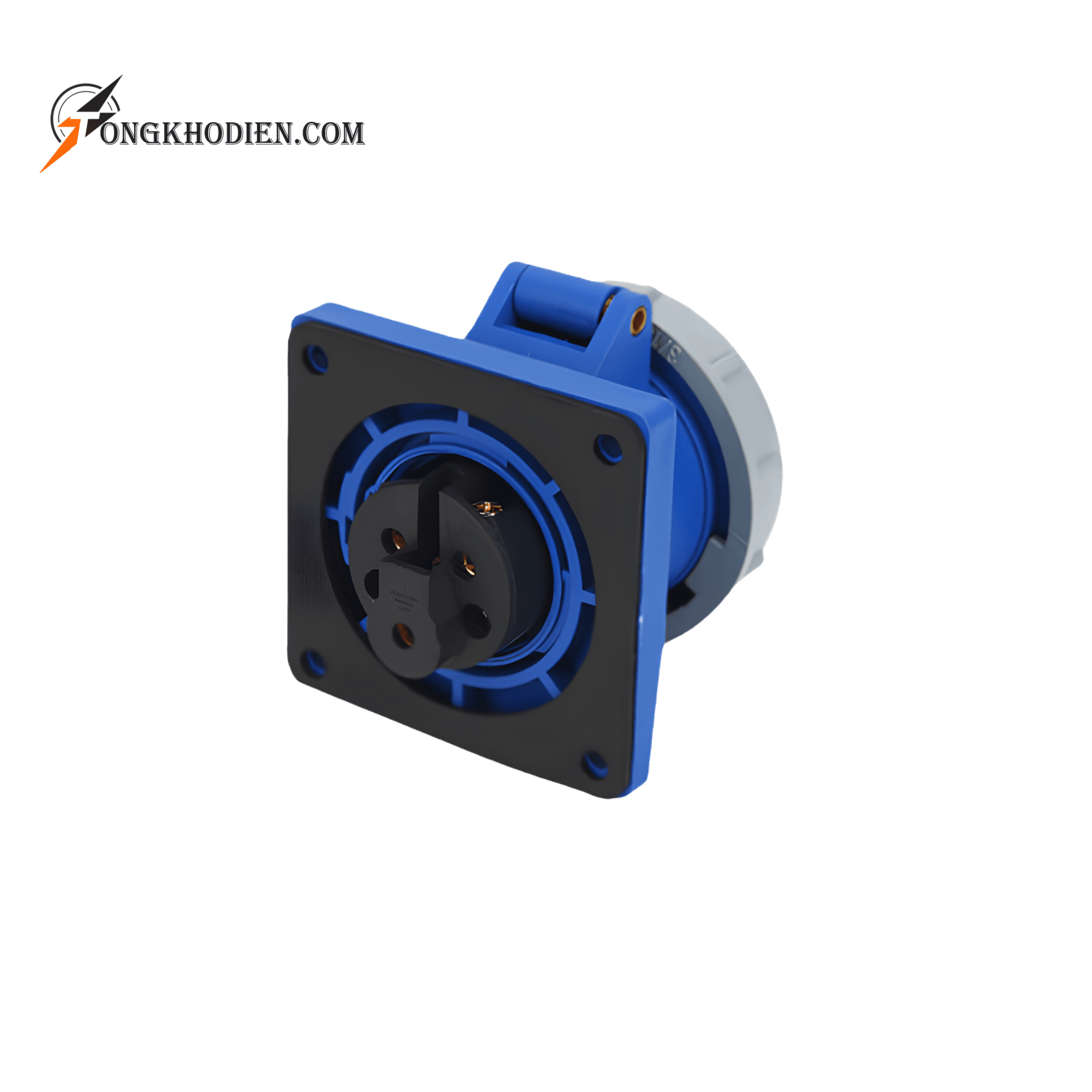 Ổ Cắm Công Nghiệp Gắn Âm 32A 1 Pha 3 Chấu IP67 Ổ Cắm Công Nghiệp Gắn Âm 32A 1 Pha 3 Chấu IP67