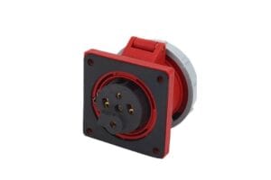 Ổ cắm công nghiệp gắn âm 32A IP67 3 pha 4 chấu TCE 3 Ổ cắm âm công nghiệp 32A 4P 380V IP67 chống bụi chống nước