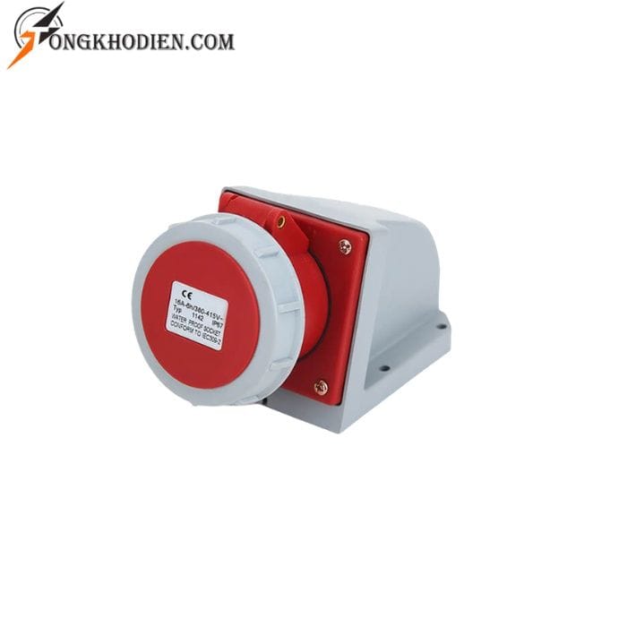 O-cam-gan-noi-cong-nghiep-16A-4P-380V-IP67-1 Ổ cắm công nghiệp gắn tủ 3 pha 16A 4 chấu IP67 chống nước, chống bụi, kết nối điện 380V an toàn và ổn định cho tủ điện, nhà máy và hệ thống công nghiệp.