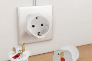Phích Cắm Chuyển Đổi 2 Chân Sang 3 Chấu Tiện Dụng 5 Phích cắm chuyển đổi từ đầu cắm 2 chân sang dạng phích điện 3 chấu tiện dụng