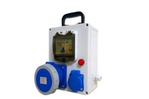 Hộp Cấp Nguồn Cố Định Cho Bộ Sạc Xe Điện 32A 3 Hộp cấp nguồn cố định cho bộ sạc xe điện TV-26A-1HS tích hợp chống giật 32A và ổ cắm IP67 an toàn.