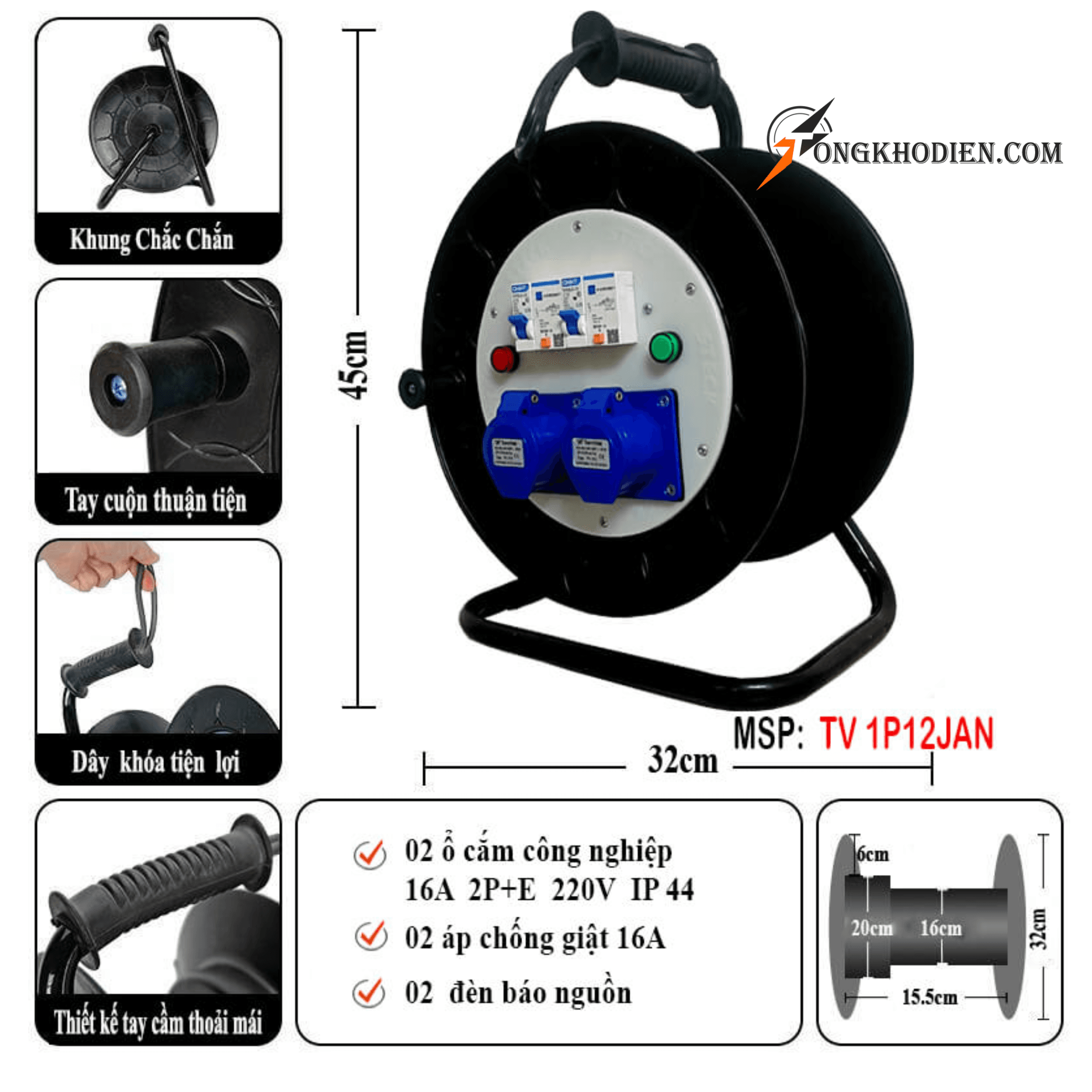 cuộn dây rulo cuộn cáp điện 2 apt chống giật. cuộn dây rulo cuộn cáp điện 2 apt chống giật