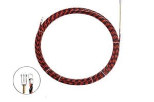 Dây mồi luồn ống điện 3 lõi xoắn 10m đàn hồi cao, đầu bánh xe dẫn hướng, dễ luồn qua nhiều góc cua.