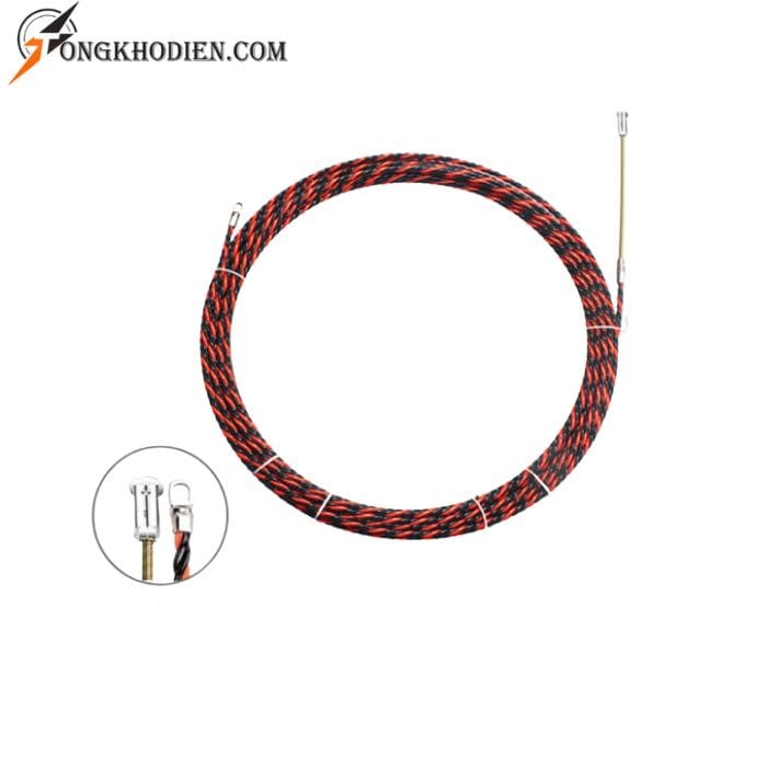 day-moi-3-loi-xoan-20m-5 Dây mồi luồn ống điện 3 lõi xoắn 20m đầu bánh xe dẫn hướng, chống gập tốt, dễ luồn dây điện công trình.