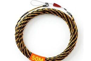 Dây mồi luồn ống điện 3 lõi xoắn 50 mét chống gập tốt, đàn hồi cao, hỗ trợ kéo dây điện công trình.