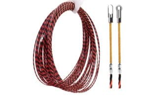 Dây mồi luồn dây điện 15 mét 3 lõi xoắn đàn hồi cao, đầu bánh xe dẫn hướng, hỗ trợ luồn ống điện nhiều góc cua.