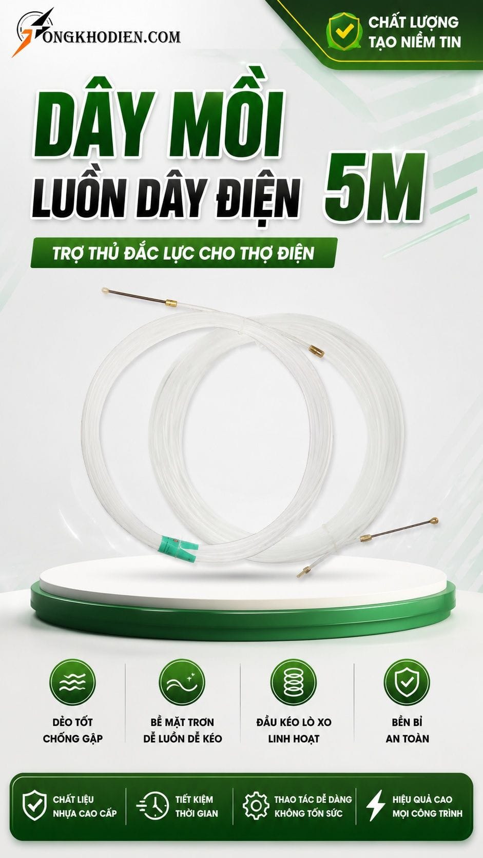 Dây Mồi Luồn Dây Điện 5 Mét Dẻo Bền Dễ Luồn 7 Dây mồi luồn dây điện 5 mét dẻo bền dễ luồn