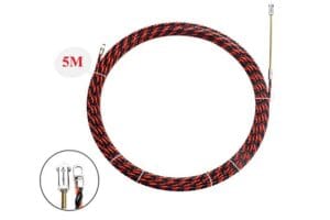 Dây mồi luồn ống điện 5 mét 3 lõi xoắn đầu bánh xe chuyên dùng kéo dây điện âm tường và ống ruột gà.