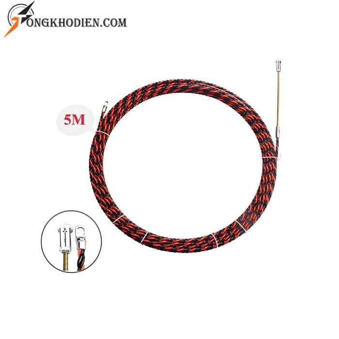 day-moi-luon-ong-dien-5m-4 Dây mồi luồn ống điện 5 mét 3 lõi xoắn đầu bánh xe chuyên dùng kéo dây điện âm tường và ống ruột gà.