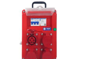 Hộp nguồn 3 pha 4 ổ 16A kèm áp chống giật