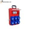 Hộp nguồn 6 ổ cắm công nghiệp 1 pha IP44 tích hợp áp chống giật an toàn cho công trình và hệ thống điện tạm.