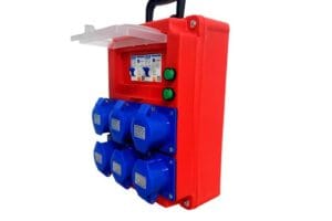 Hộp Nguồn 6 Ổ Cắm Công Nghiệp 1 Pha IP44 2 Hộp nguồn 6 ổ cắm công nghiệp 1 pha IP44 tích hợp áp chống giật an toàn cho công trình và hệ thống điện tạm.