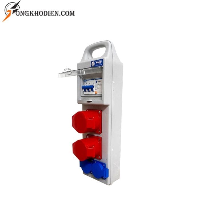 hop-nguon-dien-3-pha-1-pha-5 Hộp nguồn điện 3 pha 1 pha TV-124P2 tích hợp aptomat chống giật và ổ cắm công nghiệp 32A an toàn.