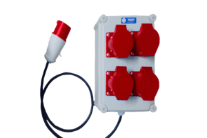 hộp nguồn điện công nghiệp 3 pha 32A 4 chấu