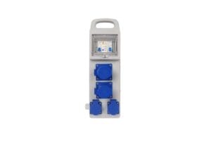 Hộp nguồn thi công đa năng 1 pha tích hợp ổ cắm công nghiệp và dân dụng, có CB chống giật an toàn cho công trình.