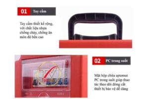 Hộp Ổ Phích Cắm Công Nghiệp Đa Năng TV 1P16A 3 Hộp ổ phích cắm công nghiệp đa năng TV 1P16A tích hợp 6 ổ cắm IP44 và CB chống giật an toàn.