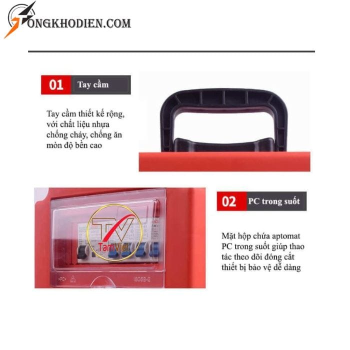 hop-o-cam-cong-nghiep-da-nang-2 Hộp ổ phích cắm công nghiệp đa năng TV 1P16A tích hợp 6 ổ cắm IP44 và CB chống giật an toàn.