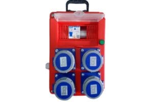 Hộp ổ cắm công nghiệp IP67 TV 1P14A67 chống nước, tích hợp RCBO chống giật an toàn cho công trình.