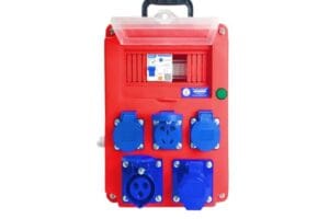 Hộp tủ nguồn thi công đa năng TV 1P15A tích hợp RCBO chống giật và ổ cắm dân dụng, công nghiệp IP44.