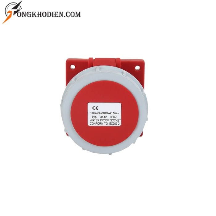 o-cam-cong-nghiep-16a-380v-415v-ip67-typ-3142 Ổ cắm công nghiệp gắn âm dạng thẳng 16A 3 pha 4 chấu IP67 chống nước, chuyên dùng cho hệ thống điện công nghiệp 380V an toàn và bền bỉ.