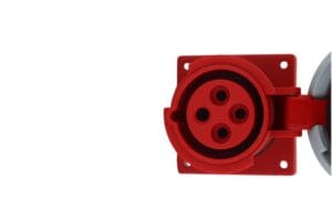 Ổ cắm công nghiệp gắn âm dạng thẳng 16A IP67 4 Ổ cắm công nghiệp gắn âm dạng thẳng 16A 3 pha 4 chấu IP67 chống nước, chuyên dùng cho hệ thống điện công nghiệp 380V an toàn và bền bỉ.