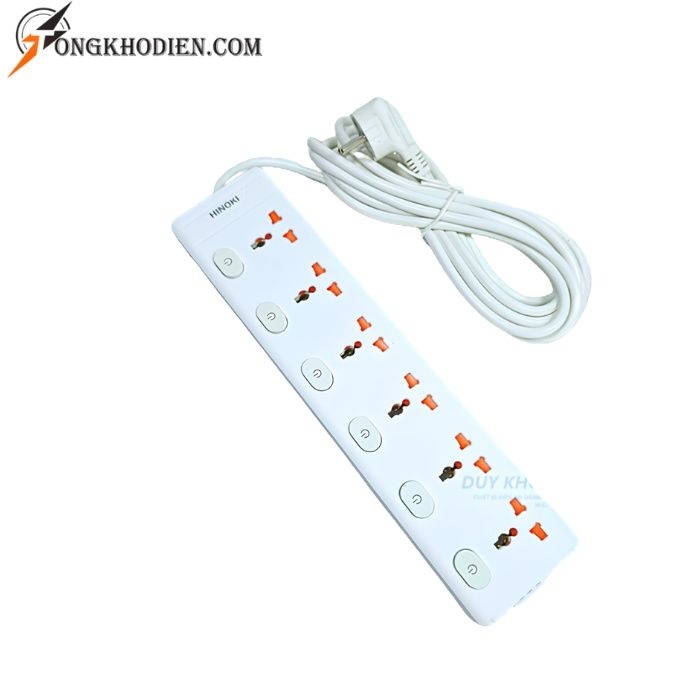 o-cam-dien-6-cong-tac-rieng-5 Ổ cắm điện 6 công tắc riêng dây dài 4,5m chống quá tải an toàn.