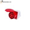 Ổ cắm công nghiệp gắn tủ 32A 5 chấu 380V chống bụi, chống nước IP44, kết nối điện 3 pha an toàn và ổn định cho tủ điện, nhà máy và hệ thống công nghiệp.