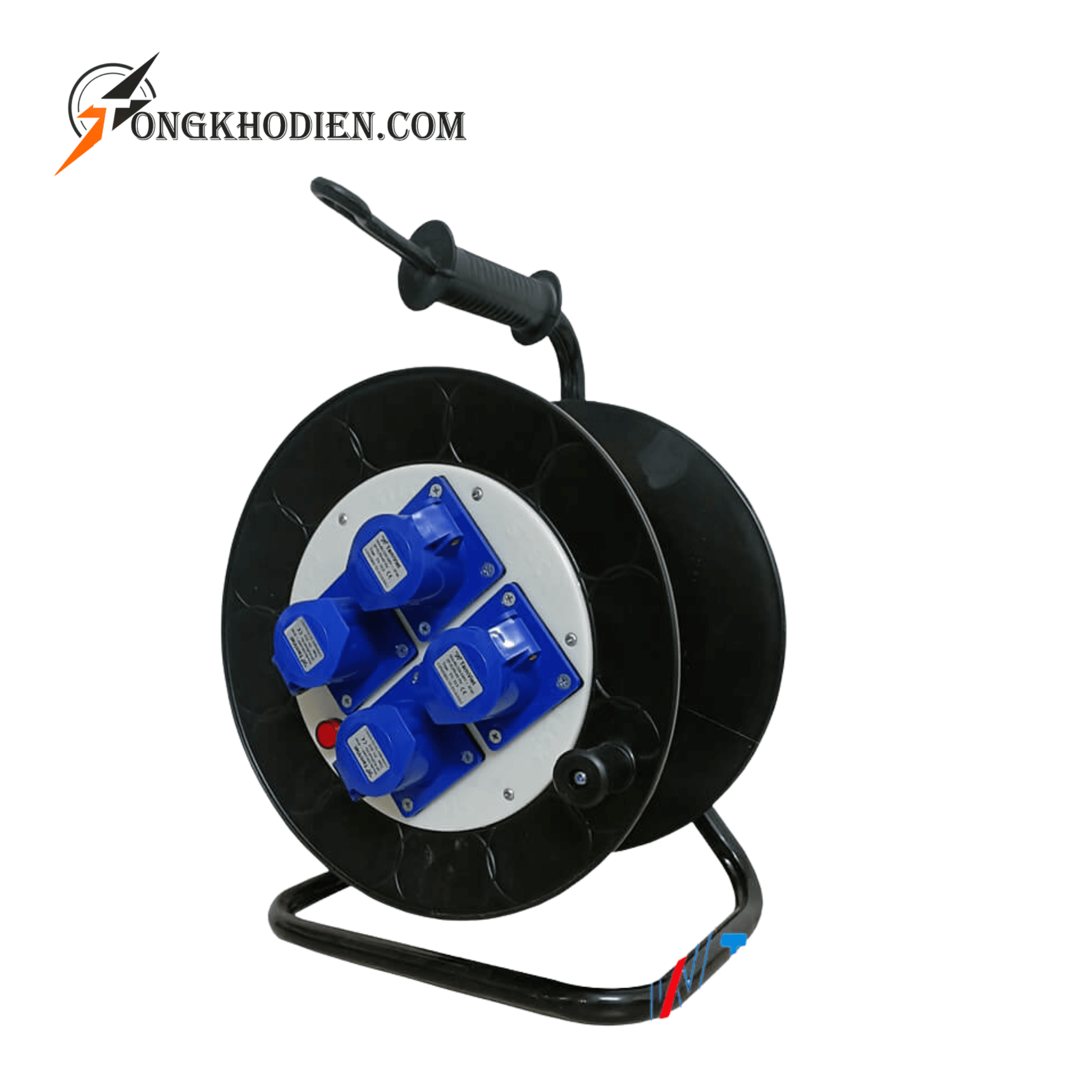 ổ cắm quay tay rulo công nghiệp 1 pha 4 ổ cắm 16A 1 ổ cắm quay tay rulo công nghiệp 1 pha 4 ổ cắm 16A