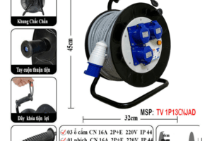 ổ cắm rulo kéo dài dạng quay tay