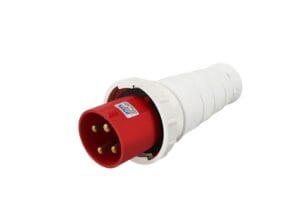 Phích cắm công nghiệp 125A 4 chấu 380V IP67 TCE TV044 chuyên dùng cho hệ thống điện công suất lớn, chống bụi chống nước IP67, kết nối ổn định, độ bền cao.