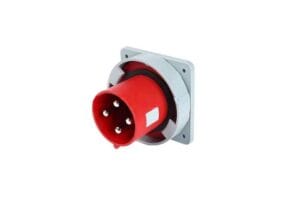 Phích cắm 63A 3 pha 5 chấu cố định IP67 TCE TV635 chuyên dùng cho hệ thống điện công nghiệp 380V, chống nước chống bụi IP67, kết nối ổn định, độ bền cao.