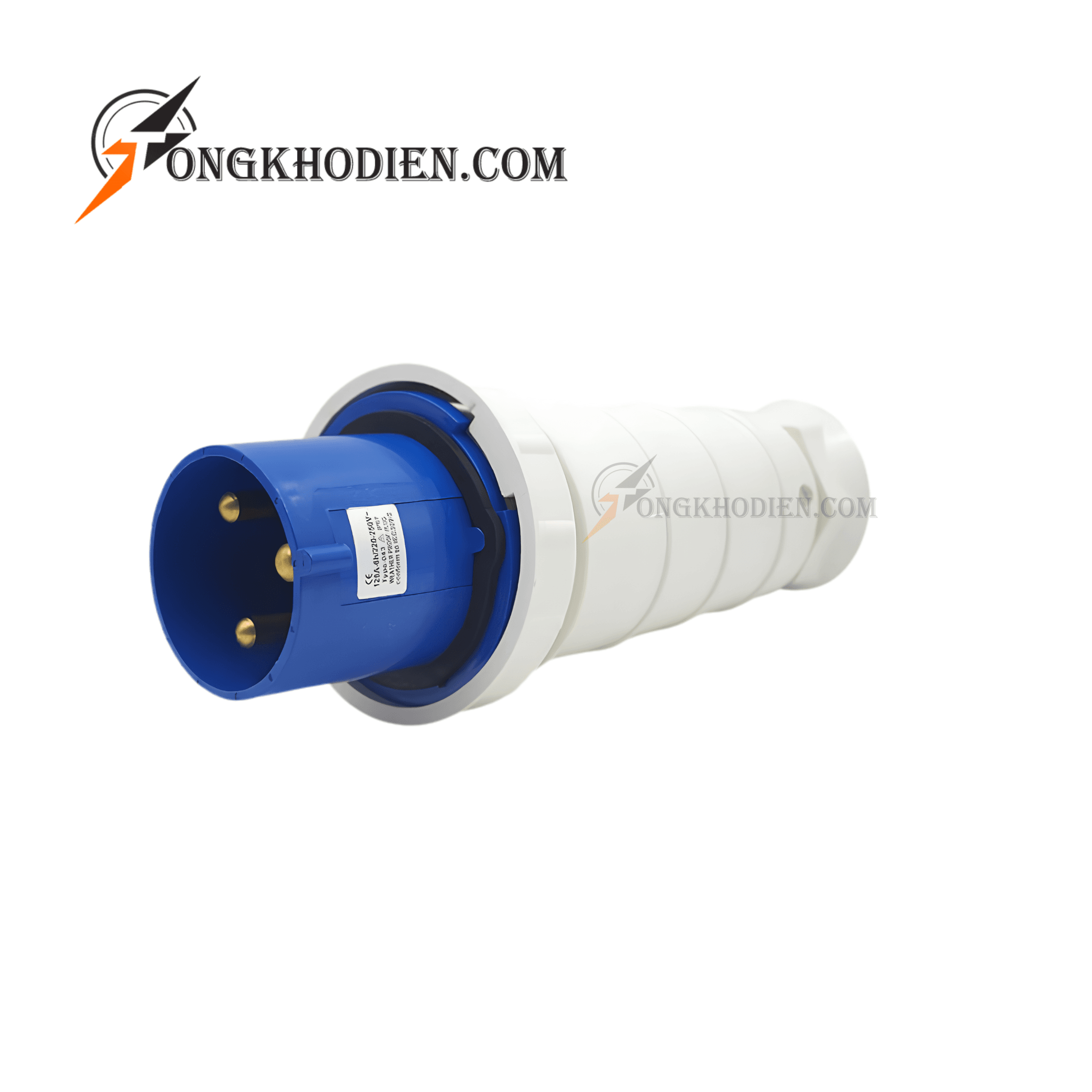 phích cắm công nghiệp 125A 3 chấu 220V-1 phích cắm công nghiệp 125A 3 chấu 220V