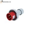 Phích cắm công nghiệp TCE 16A 3 pha 4 chấu chuẩn IP67 dùng cho hệ thống điện 380V công nghiệp.