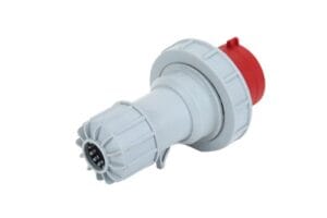 Phích cắm công nghiệp TCE 16A 3 pha 4 chấu chuẩn IP67 dùng cho hệ thống điện 380V công nghiệp.