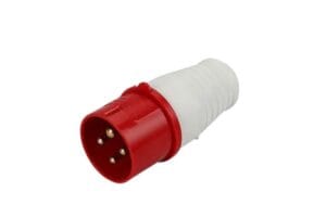 Phích cắm công nghiệp 32A IP44 TCE 5 chấu dùng cho hệ thống điện 3 pha công nghiệp.