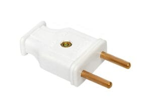 Phích Cắm Đuôi Cá Trắng Chịu Nhiệt An Toàn 10A 2 Phích cắm đuôi cá trắng chất liệu ABS chịu nhiệt cao, chân đồng chắc chắn, an toàn khi sử dụng điện dân dụng.