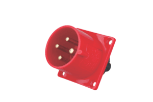 Phích cắm gắn nổi công nghiệp 32A IP44 TCE dùng cho hệ thống điện 3 pha công nghiệp ổn định và an toàn.