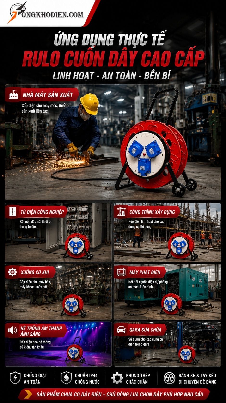 Rulo Cuốn Dây Cao Cấp Có Bánh Xe Tiện Dụng 10 Ứng dụng thực tế rulo cuốn dây cao cấp có bánh xe