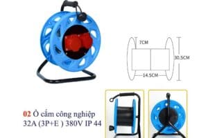 Rulo cuốn dây điện ổ cắm công nghiệp 3 pha 32A IP44 cho công trình và nhà xưởng.