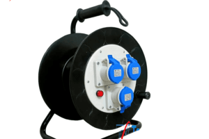rulo điện ổ cắm quay tay 1 pha 3 ổ cắm công nghiệp