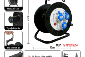 Rulo Điện Ổ Cắm Quay Tay 1 Pha 3 Ổ Cắm Công Nghiệp Bền Bỉ 4 rulo điện ổ cắm quay tay 1 pha 3 ổ cắm công nghiệp