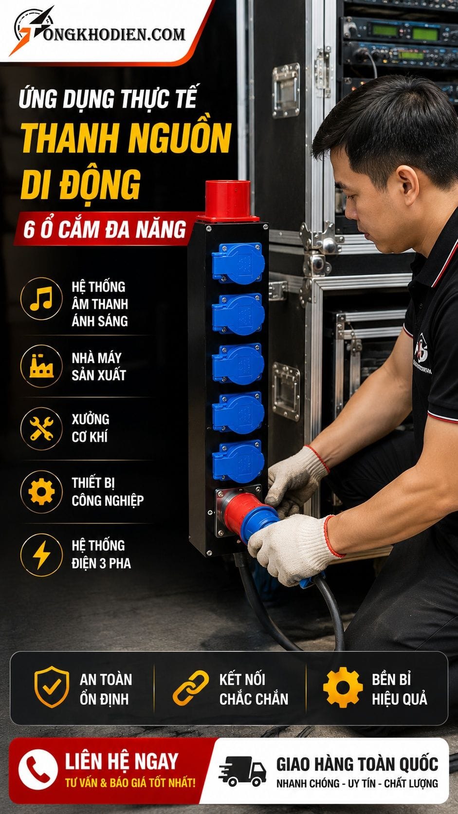 Thanh Nguồn Di Động 6 Ổ Cắm Đa Năng 8 Ứng dụng thực tế thanh nguồn di động 6 ổ cắm đa năng