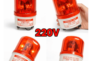 Đèn Xoay Báo Hiệu Không Còi 220V Chính Hãng, Độ Sáng Cao 5 đèn xoay báo hiệu không còi 220V