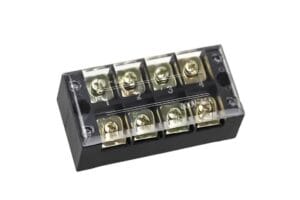 Cầu đấu điện 4 cực 45A kết nối dây dẫn an toàn, chịu tải ổn định cho tủ điện và hệ thống điện dân dụng.