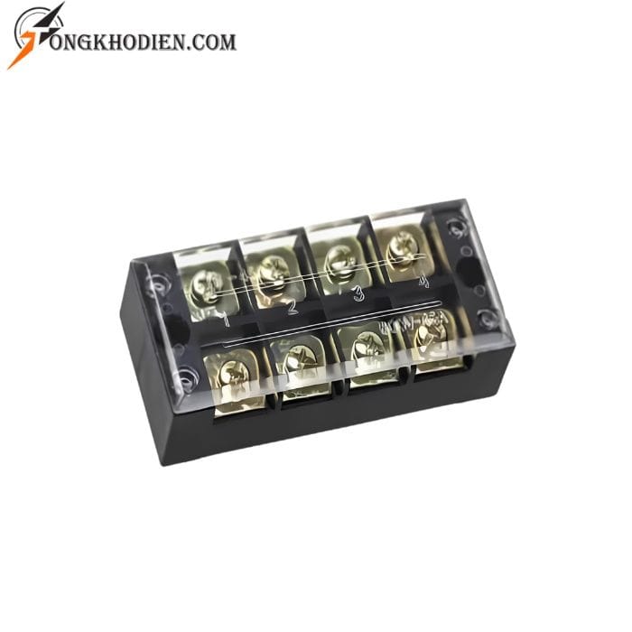 cau-dau-dien-4-cuc-45a-1 Cầu đấu điện 4 cực 45A kết nối dây dẫn an toàn, chịu tải ổn định cho tủ điện và hệ thống điện dân dụng.