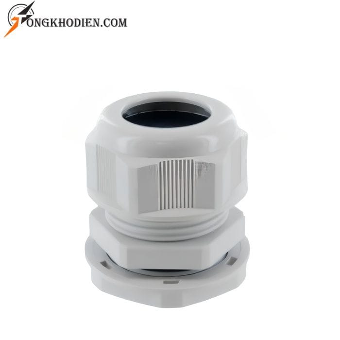 oc-siet-cap-nhua-pg7-1 Ốc siết cáp nhựa PG7 dùng cố định và bảo vệ cáp điện trong tủ điện, hộp điện và hệ thống đi dây.