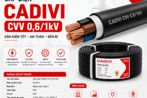 Cáp điện CADIVI CVV 0,6/1kV